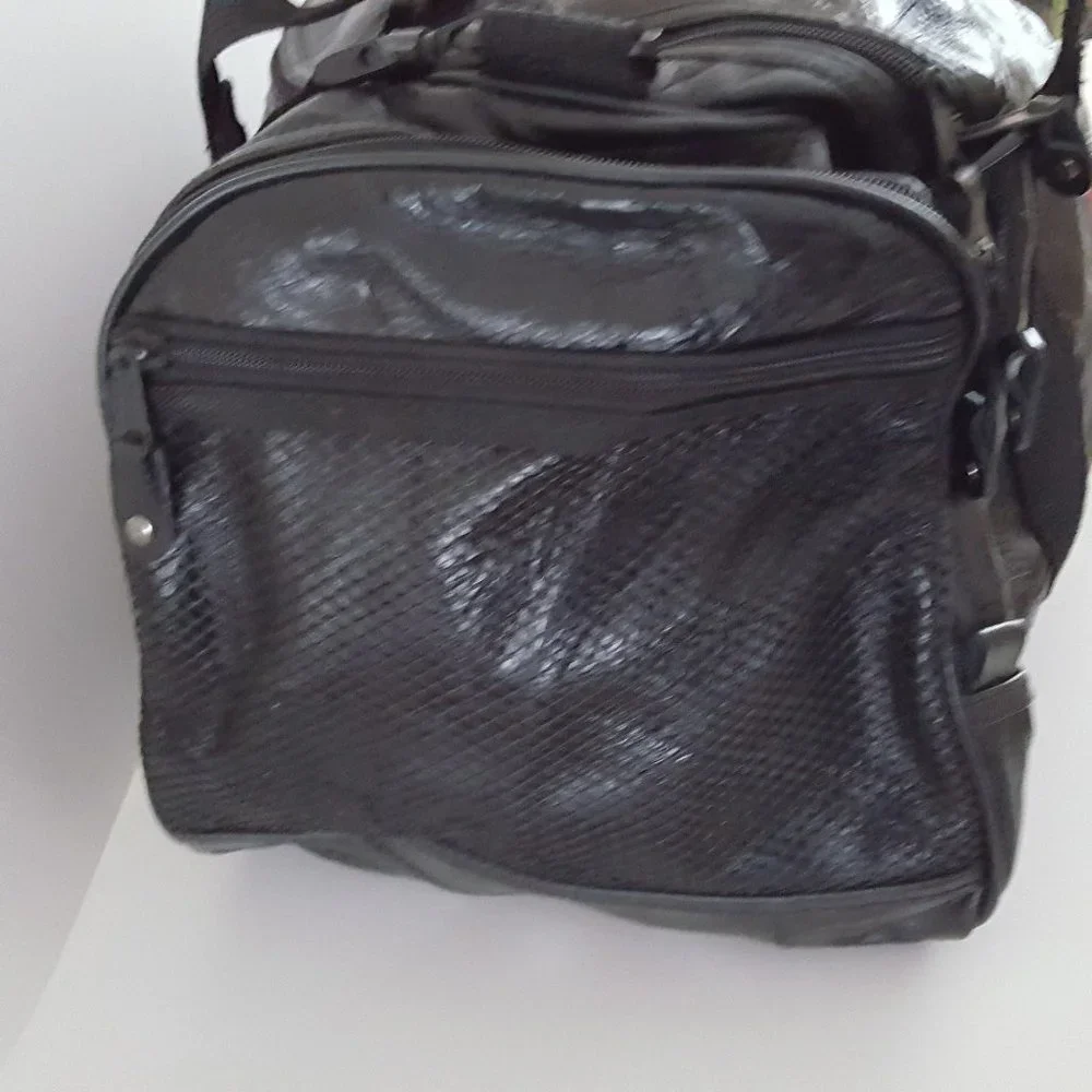 Patchwork Leather Duffle Bag Weekender Luggage *Promotional Word…